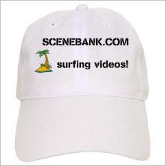 Excellent quality Black&White baseball cap adorned with SceneBank's tropical isle logo artwork - just $19.99 plus applicable tax & shipping