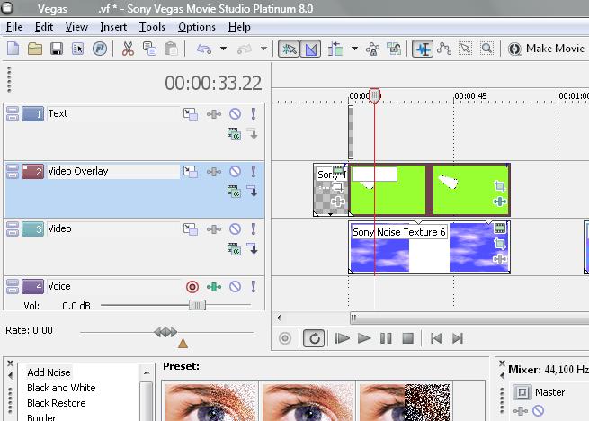 Film Effects Sony Vegas Platinum 8.0 - NLE video editing system
